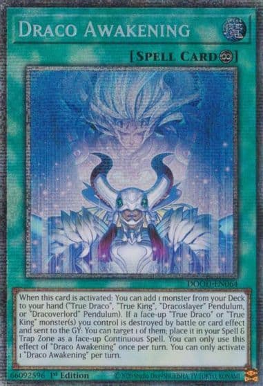 Draco Awakening Starlight Rare Doom of Dimensions Yu-Gi-Oh! card