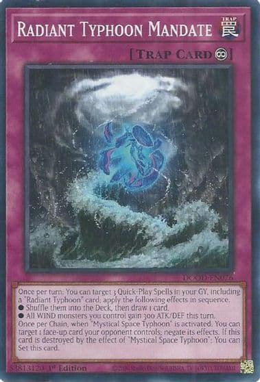 Radiant Typhoon Mandate Doom of Dimensions Yu-Gi-Oh! card