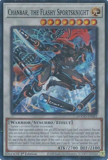 Chanbar the Flashy Sportsknight Doom of Dimensions Yu-Gi-Oh! card