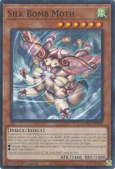 Silk Bomb Moth Doom of Dimensions Yu-Gi-Oh! card