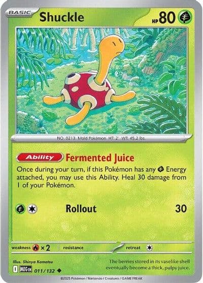 Shuckle ME01: Mega Evolution Pokemon card