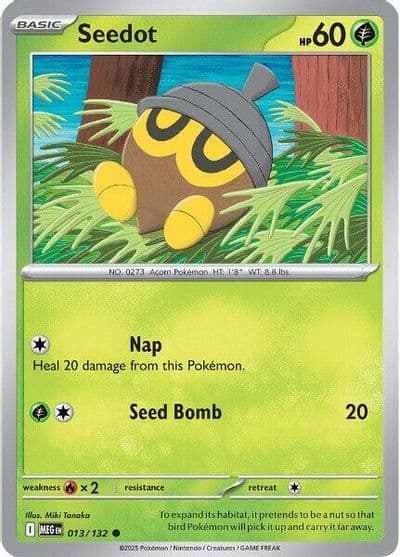 Seedot ME01: Mega Evolution Pokemon card