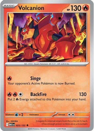 Volcanion ME01: Mega Evolution Pokemon card