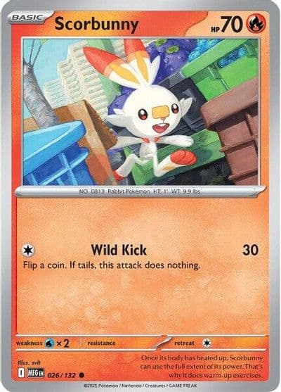 Scorbunny ME01: Mega Evolution Pokemon card