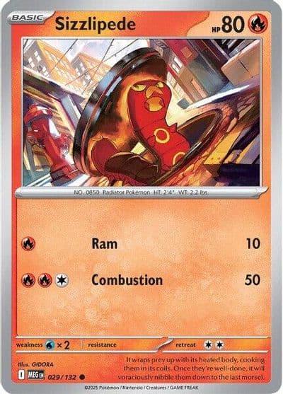 Sizzlipede ME01: Mega Evolution Pokemon card