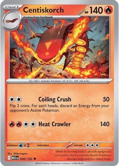 Centiskorch ME01: Mega Evolution Pokemon card