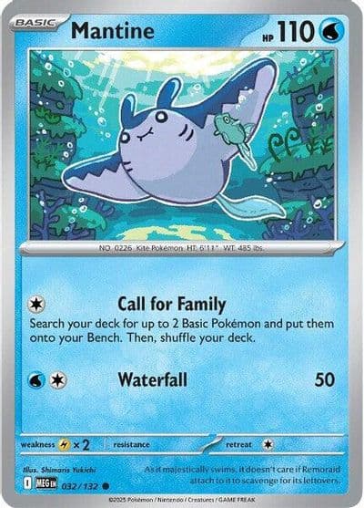 Mantine ME01: Mega Evolution Pokemon card