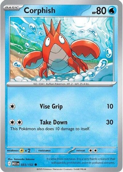 Corphish ME01: Mega Evolution Pokemon card