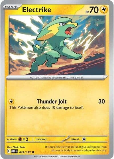 Electrike ME01: Mega Evolution Pokemon card
