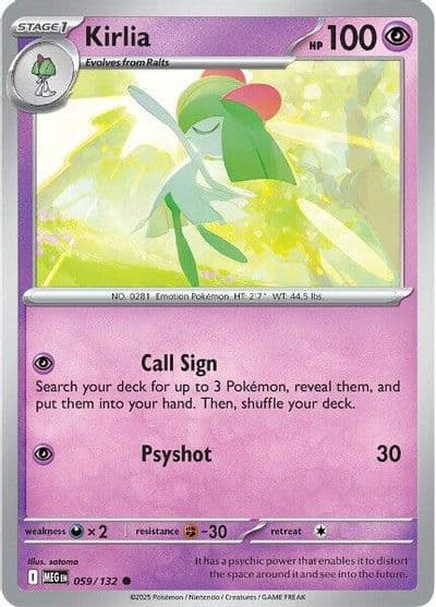 Kirlia ME01: Mega Evolution Pokemon card