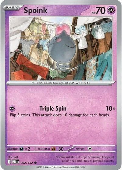 Spoink ME01: Mega Evolution Pokemon card