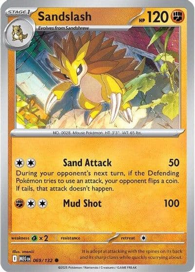 Sandslash ME01: Mega Evolution Pokemon card