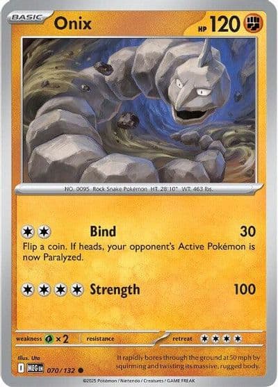 Onix ME01: Mega Evolution Pokemon card