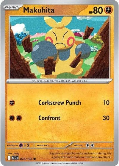 Makuhita ME01: Mega Evolution Pokemon card
