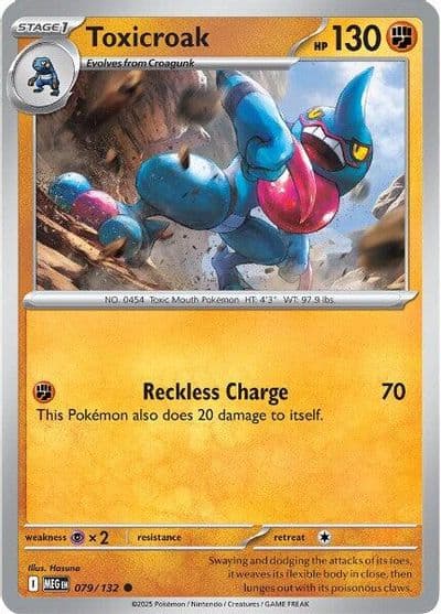 Toxicroak ME01: Mega Evolution Pokemon card