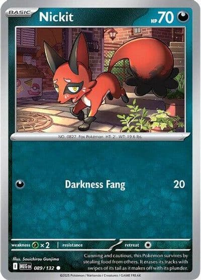 Nickit ME01: Mega Evolution Pokemon card