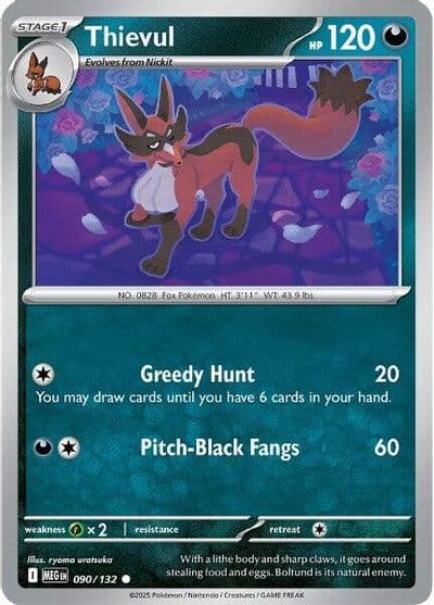 Thievul ME01: Mega Evolution Pokemon card