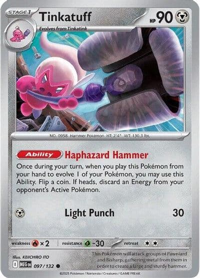 Tinkatuff ME01: Mega Evolution Pokemon card