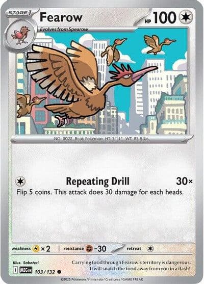 Fearow ME01: Mega Evolution Pokemon card