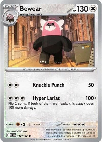 Bewear ME01: Mega Evolution Pokemon card