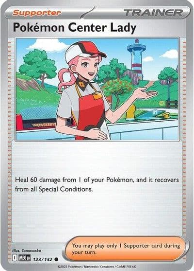 Pokemon Center Lady ME01: Mega Evolution Pokemon card