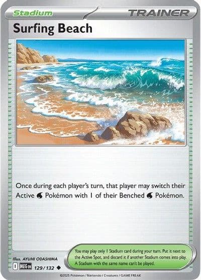 Surfing Beach ME01: Mega Evolution Pokemon card