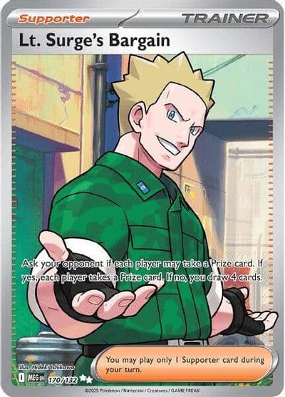 Lt. Surge's Bargain ME01: Mega Evolution Pokemon card