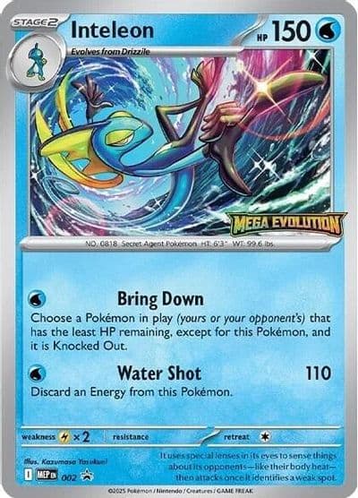 Inteleon - 002 ME: Mega Evolution Promo Pokemon card