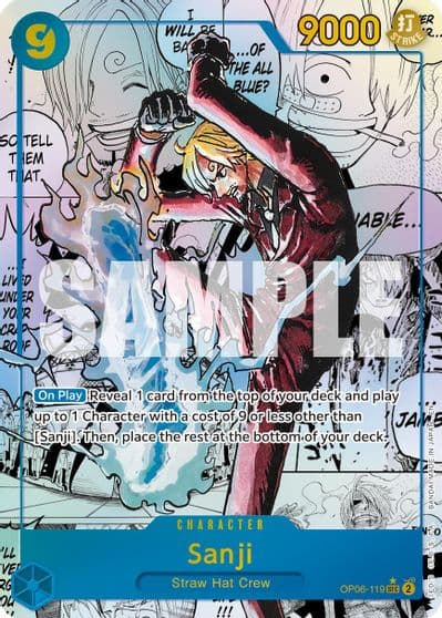 Sanji OP06 119 Manga Premium Booster -The Best- Vol. 2 One Piece card
