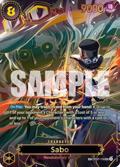 Sabo OP07 118 SP Carrying On His Will One Piece card