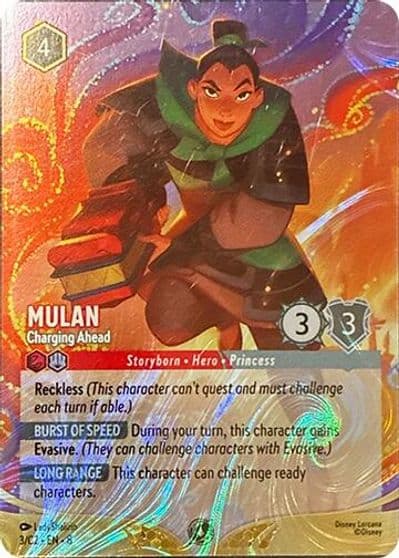 Mulan Charging Ahead Foil Disney Lorcana Promo Cards Lorcana card
