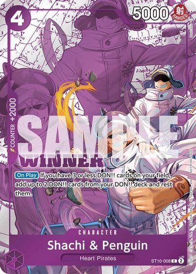 Shachi and Penguin Winner Pack 2025 Vol 4 One Piece Promotion Cards One Piece card