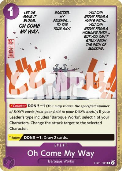 Oh Come My Way Pirate Foil Premium Booster -The Best- Vol. 2 One Piece card