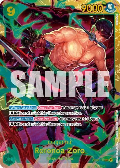 Roronoa Zoro OP06 118 Reprint Premium Booster -The Best- Vol. 2 One Piece card