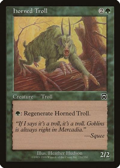 Horned Troll Mercadian Masques Magic card