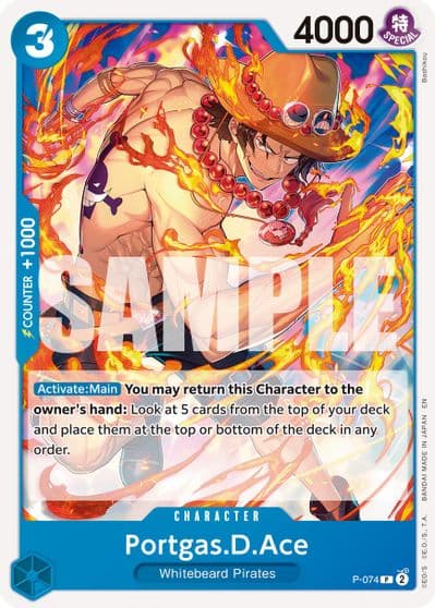 PortgasDAce P 074 Reprint Premium Booster -The Best- Vol. 2 One Piece card