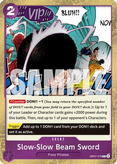 Slow Slow Beam Sword Pirate Foil Premium Booster -The Best- Vol. 2 One Piece card