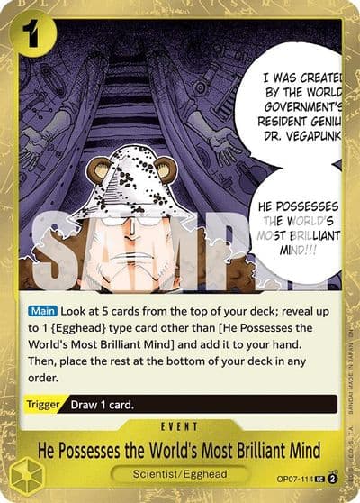 He Possesses the Worlds Most Brilliant Mind Pirate Foil Premium Booster -The Best- Vol. 2 One Piece card