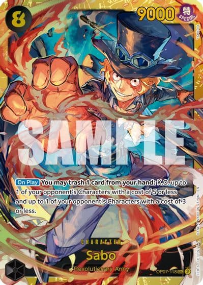 Sabo OP07 118 Reprint Premium Booster -The Best- Vol. 2 One Piece card