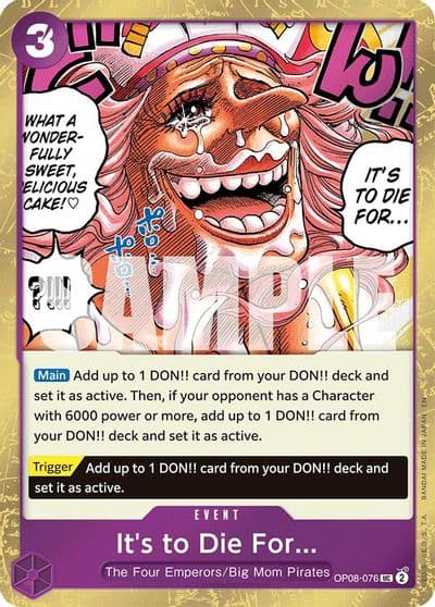 Its to Die For Pirate Foil Premium Booster -The Best- Vol. 2 One Piece card