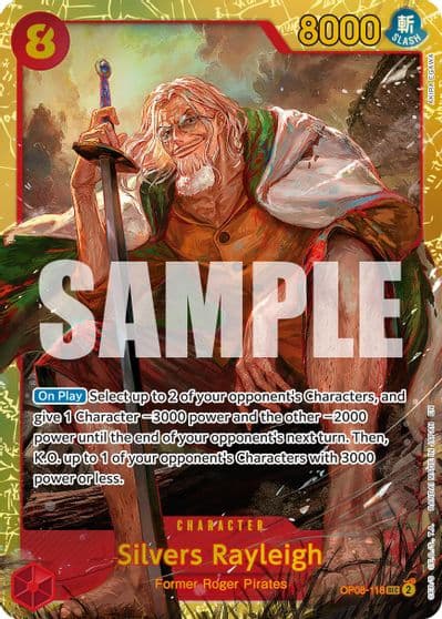 Silvers Rayleigh OP08 118 Reprint Premium Booster -The Best- Vol. 2 One Piece card