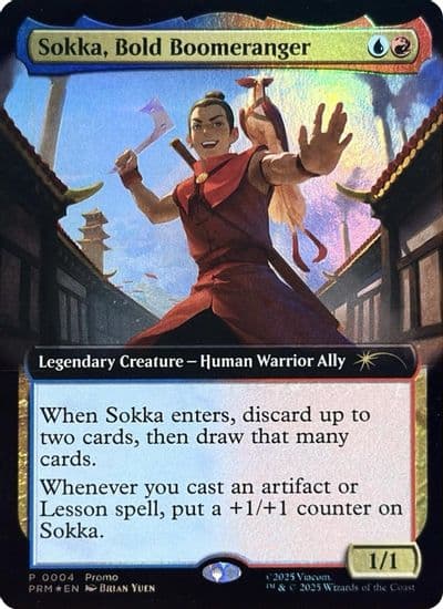 Sokka Bold Boomeranger Extended Art Media Promos Magic card