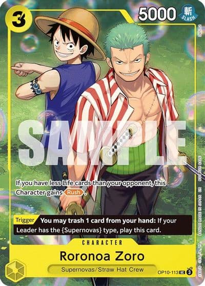 Roronoa Zoro Learn Together Deck Set Set Sail Event One Piece Promotion Cards One Piece card
