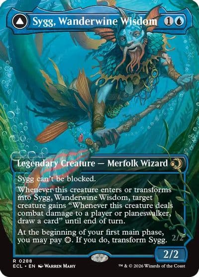 Sygg Wanderwine Wisdom Borderless Lorwyn Eclipsed Magic card
