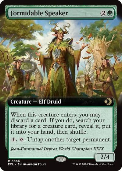 Formidable Speaker Extended Art Lorwyn Eclipsed Magic card