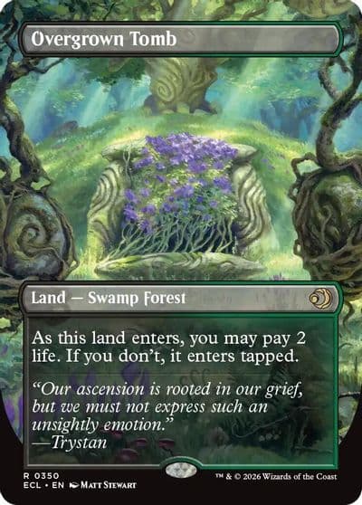 Overgrown Tomb Borderless Lorwyn Eclipsed Magic card