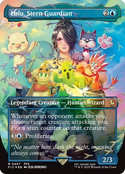 Lulu Stern Guardian Borderless Chocobo Track Foil Commander: FINAL FANTASY Magic card