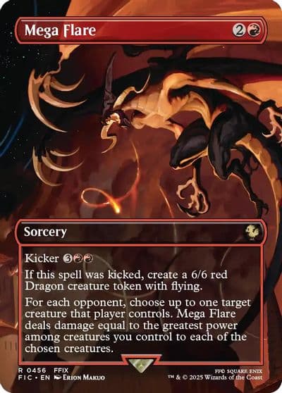 Mega Flare Borderless Commander: FINAL FANTASY Magic card