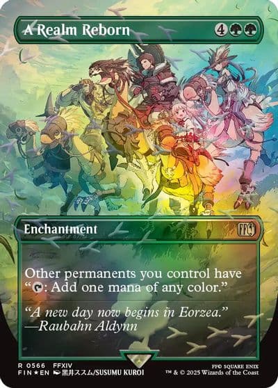 A Realm Reborn Borderless Chocobo Track Foil FINAL FANTASY Magic card