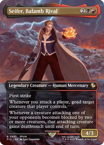 Seifer Balamb Rival Borderless Commander: FINAL FANTASY Magic card